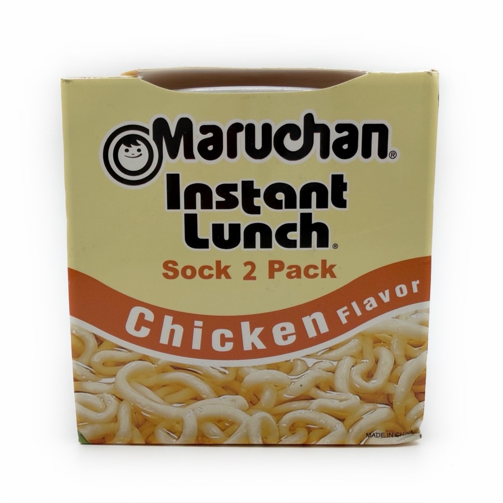 Maruchan Instant Noodles Ramen Crew Socks Mens Womens Fun Gift Set 2 Pairs
